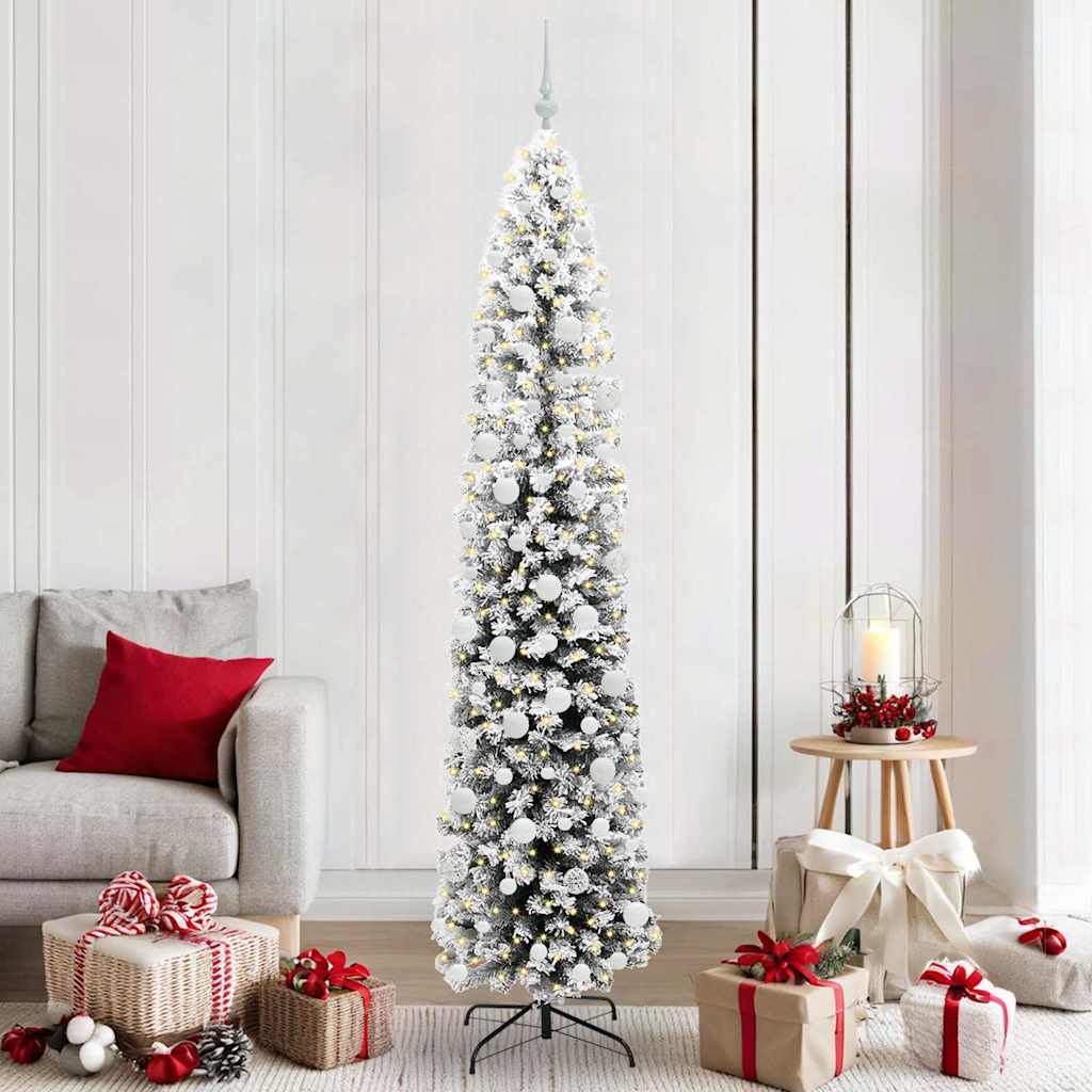 vidaXL Artificial Christmas Tree with 300 LEDs with Stand Green 210 cm - 45567