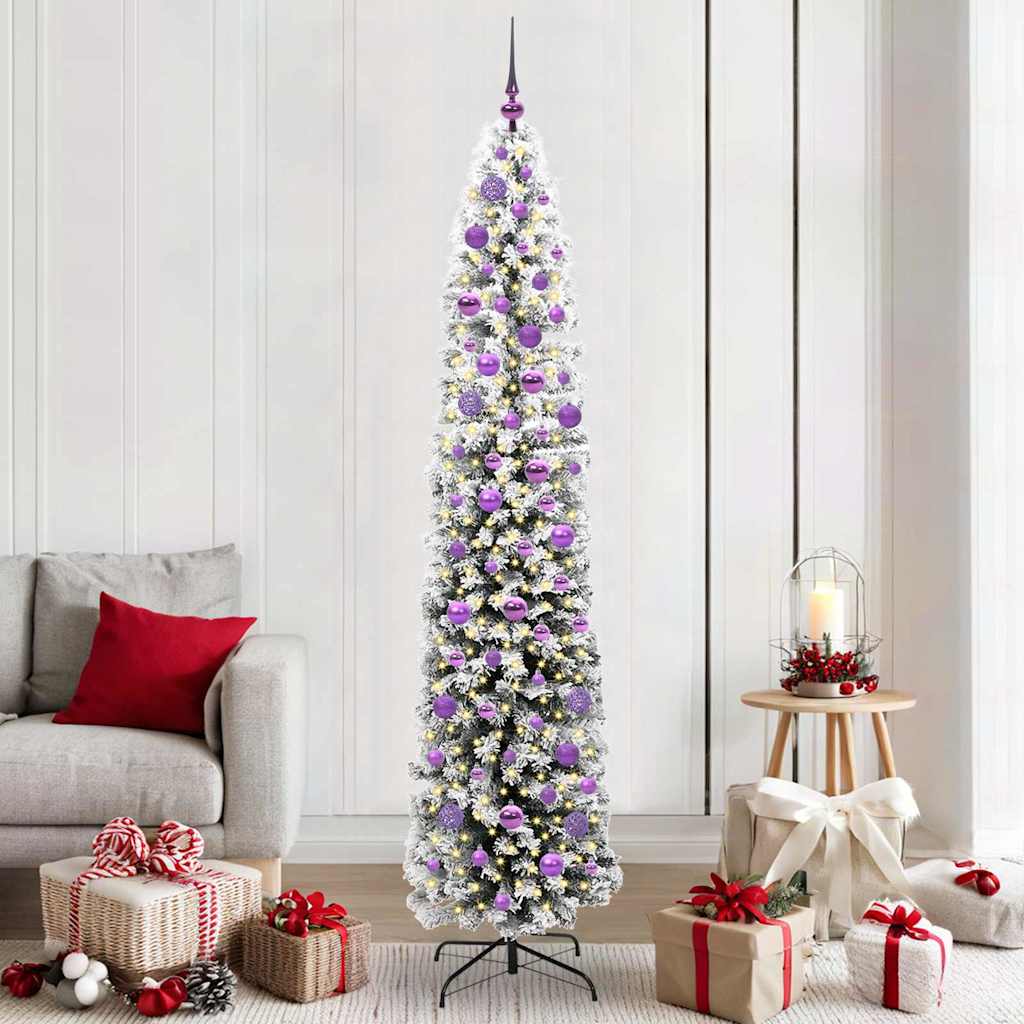 vidaXL Artificial Christmas Tree with 300 LEDs with Stand Green 210 cm - 45569