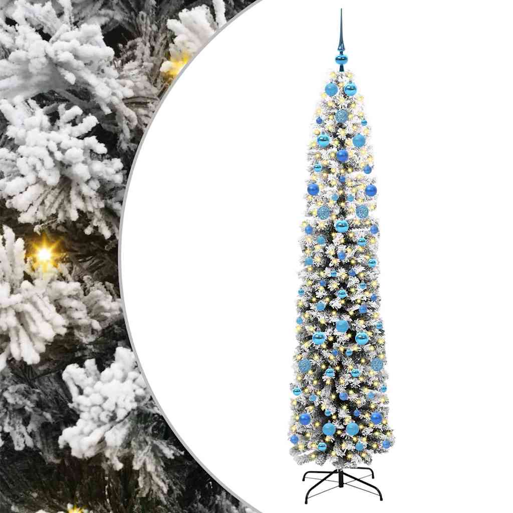 vidaXL Artificial Christmas Tree with 300 LEDs with Stand Green 210 cm - 45580