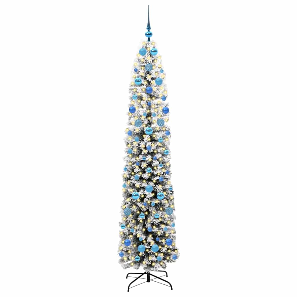 vidaXL Artificial Christmas Tree with 300 LEDs with Stand Green 210 cm - 45580