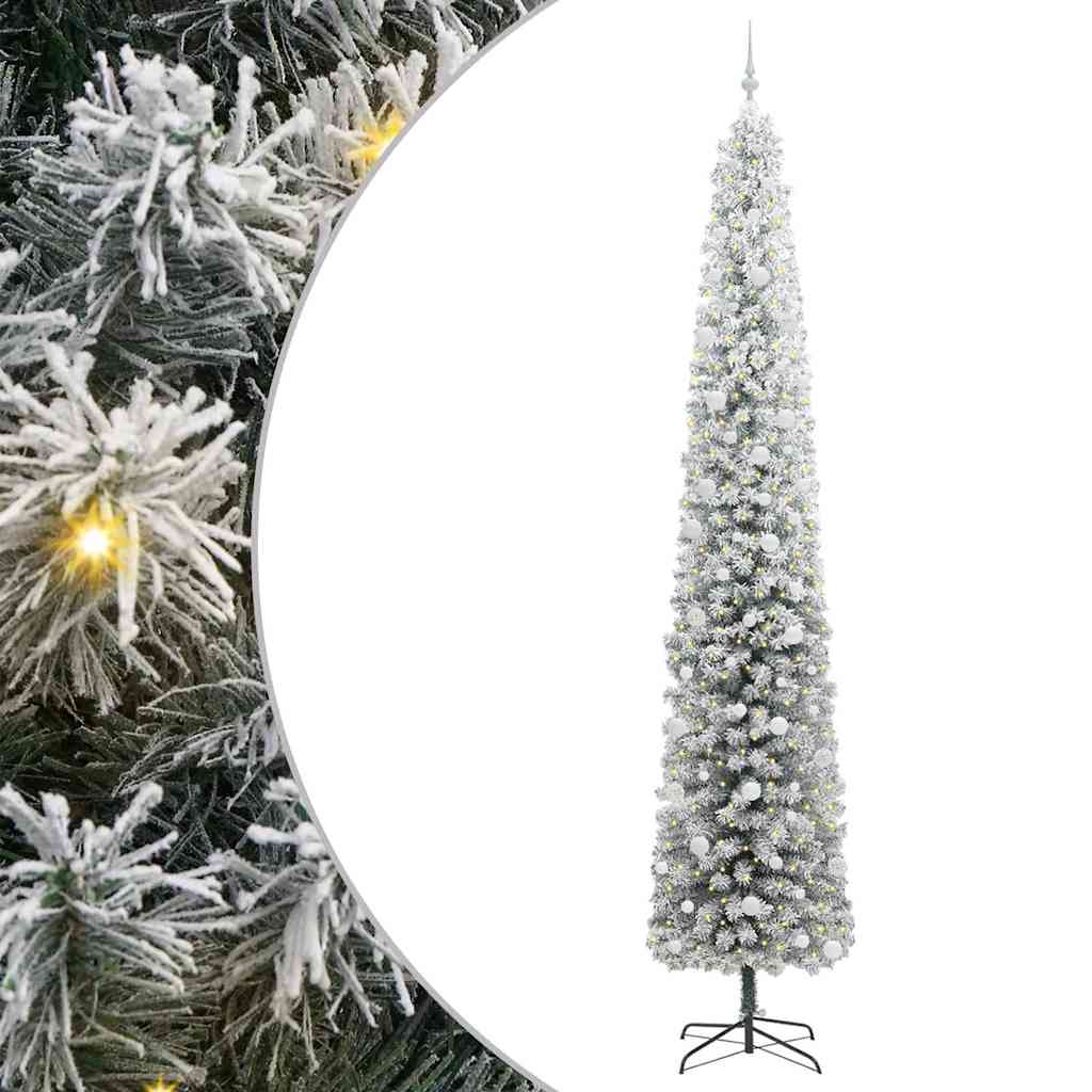 vidaXL Artificial Christmas Tree with 300 LEDs with Stand Green 270 cm - 45588