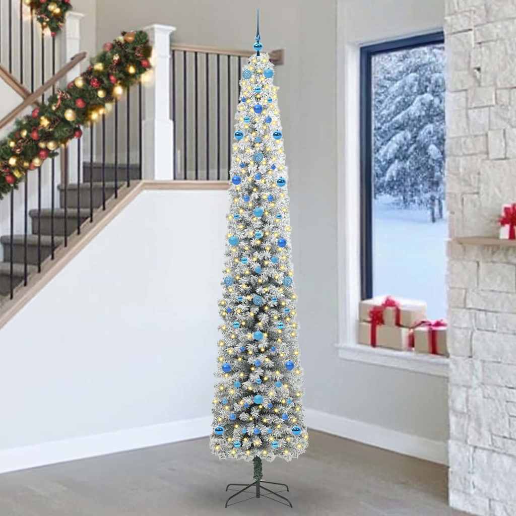 vidaXL Artificial Christmas Tree with 300 LEDs with Stand Green 270 cm - 45597