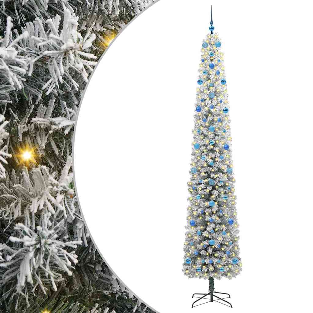 vidaXL Artificial Christmas Tree with 300 LEDs with Stand Green 270 cm - 45597