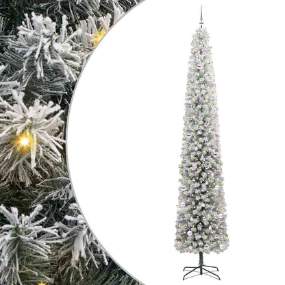 vidaXL Artificial Christmas Tree with 300 LEDs with Stand Green 300 cm - 45607