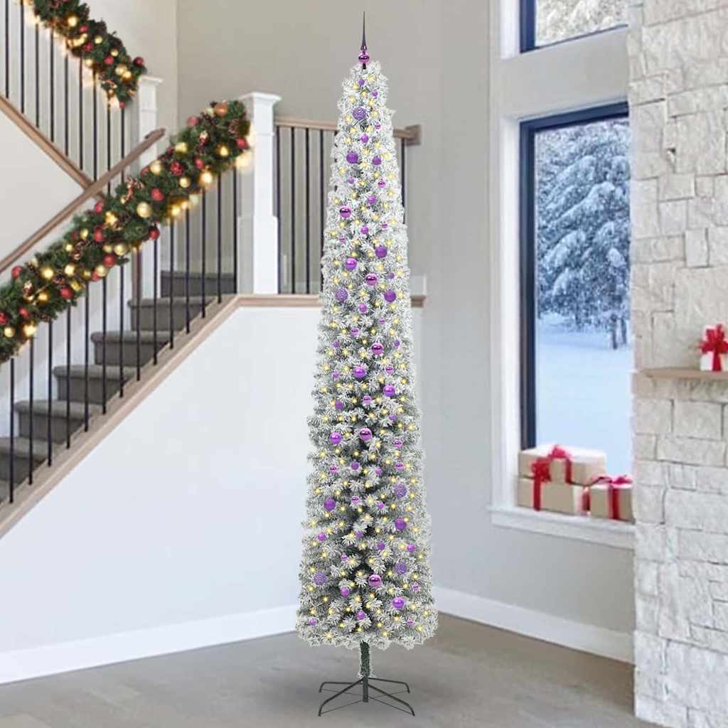 vidaXL Artificial Christmas Tree with 300 LEDs with Stand Green 300 cm - 45623