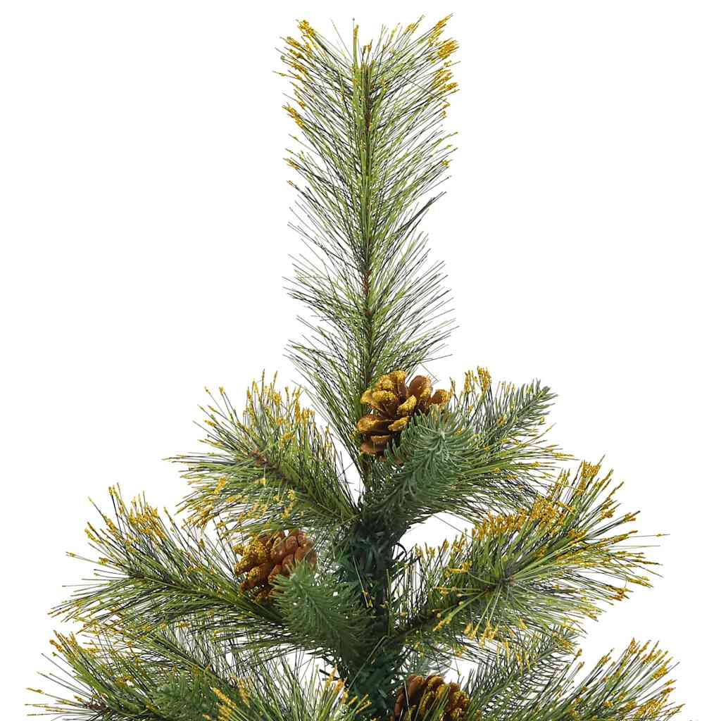 vidaXL Artificial Hinged Christmas Tree with Cones Green 120 cm - 45652