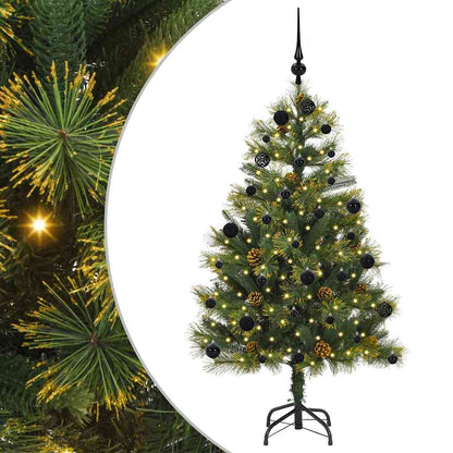 vidaXL Artificial Hinged Christmas Tree with Cones Green 150 cm - 45679