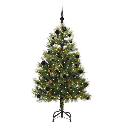 vidaXL Artificial Hinged Christmas Tree with Cones Green 150 cm - 45679