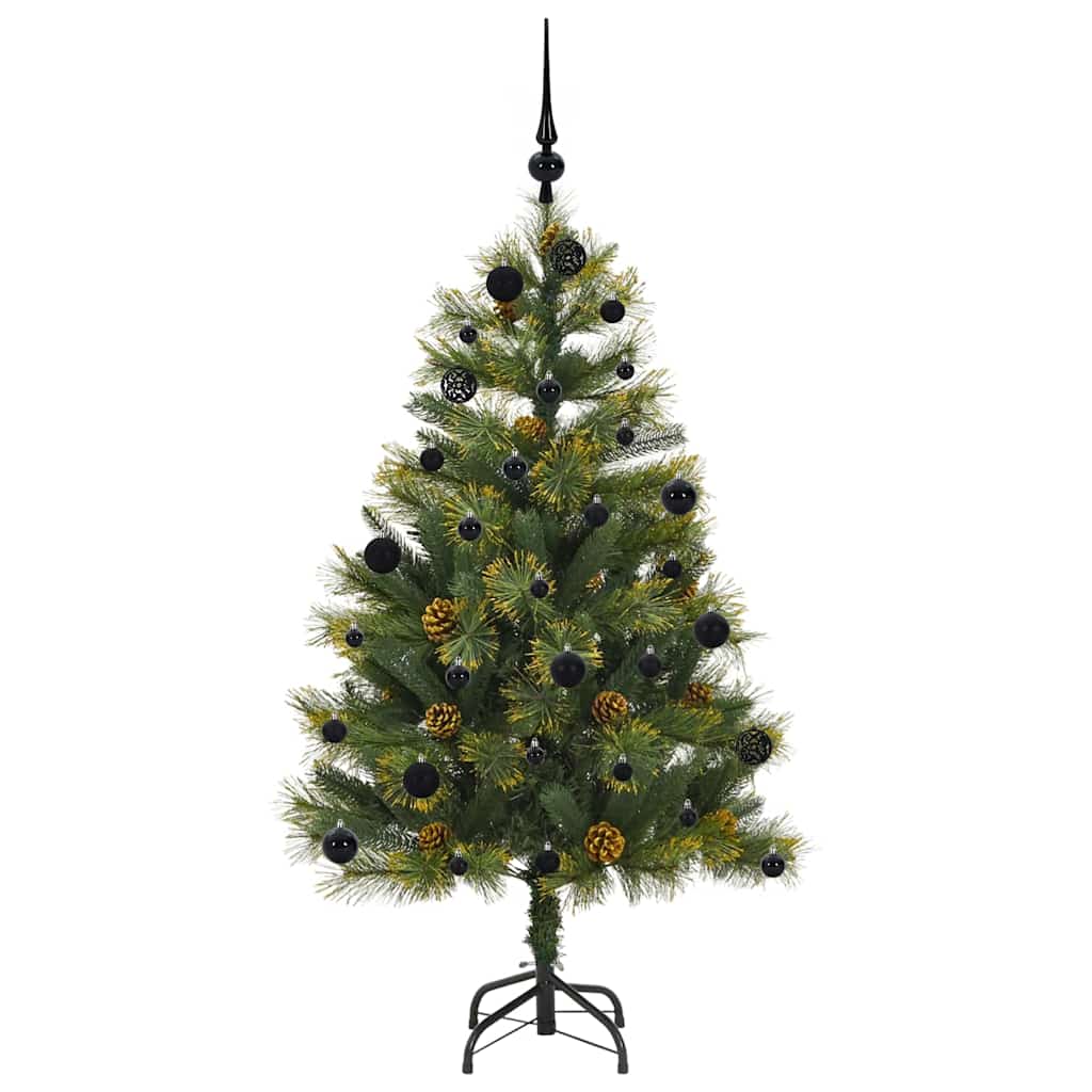 vidaXL Artificial Hinged Christmas Tree with Cones Green 150 cm - 45679