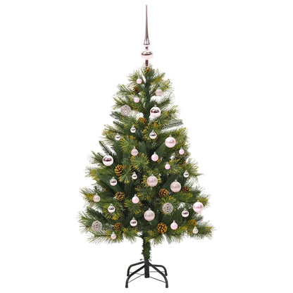 vidaXL Artificial Hinged Christmas Tree with Cones Green 150 cm - 45681
