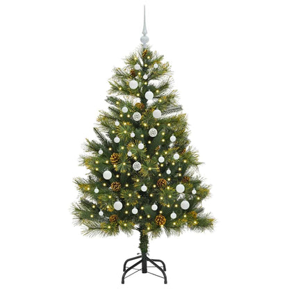 vidaXL Artificial Hinged Christmas Tree with Cones Green 150 cm - 45694