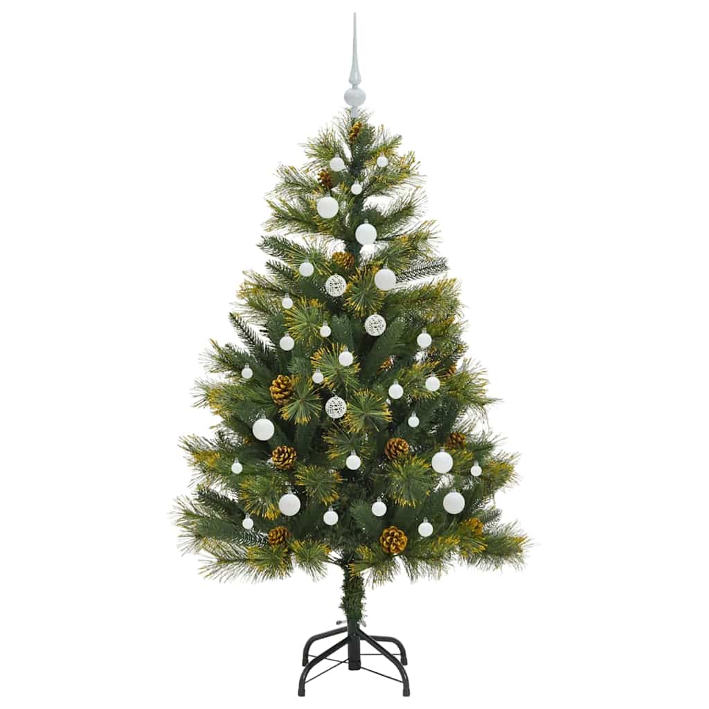 vidaXL Artificial Hinged Christmas Tree with Cones Green 150 cm - 45694