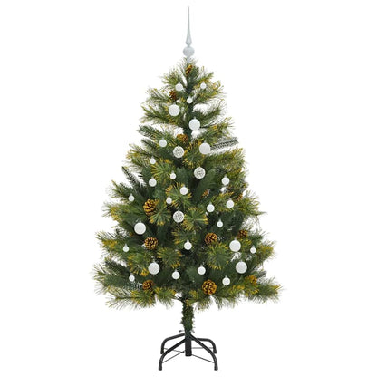 vidaXL Artificial Hinged Christmas Tree with Cones Green 150 cm - 45694