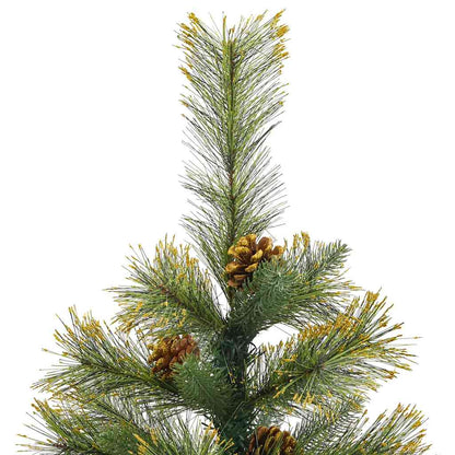 vidaXL Artificial Hinged Christmas Tree with Cones Green 150 cm - 45696