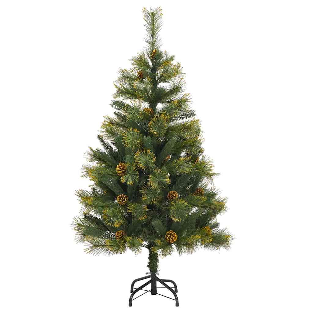 vidaXL Artificial Hinged Christmas Tree with Cones Green 150 cm - 45696