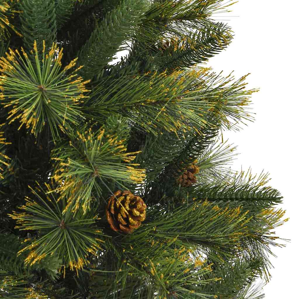 vidaXL Artificial Hinged Christmas Tree with Cones Green 150 cm - 45725