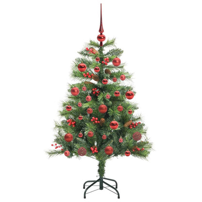 vidaXL Artificial Christmas Tree 150 LEDs Warm White PVC and Metal - Green - 150 cm