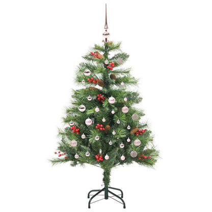 vidaXL Artificial Christmas Tree 150 LEDs Warm White PVC and Metal - Green - 150 cm - 45821
