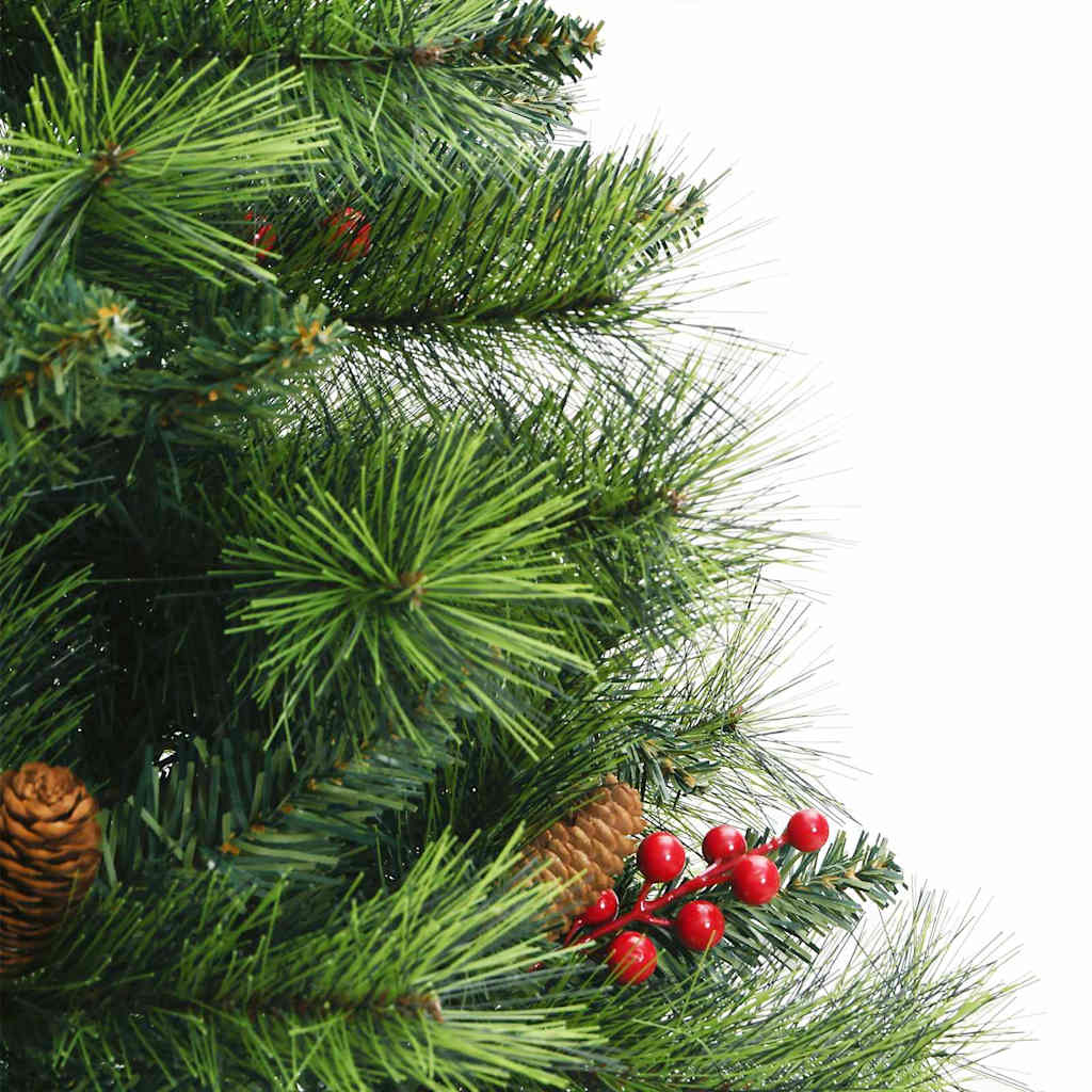 vidaXL Artificial Christmas Tree 150 LEDs Warm White PVC and Metal - Green - 150 cm - 45822