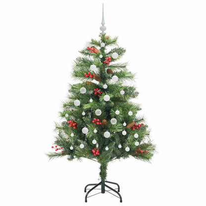 vidaXL Artificial Christmas Tree 150 LEDs Warm White PVC and Metal - Green - 150 cm - 45822