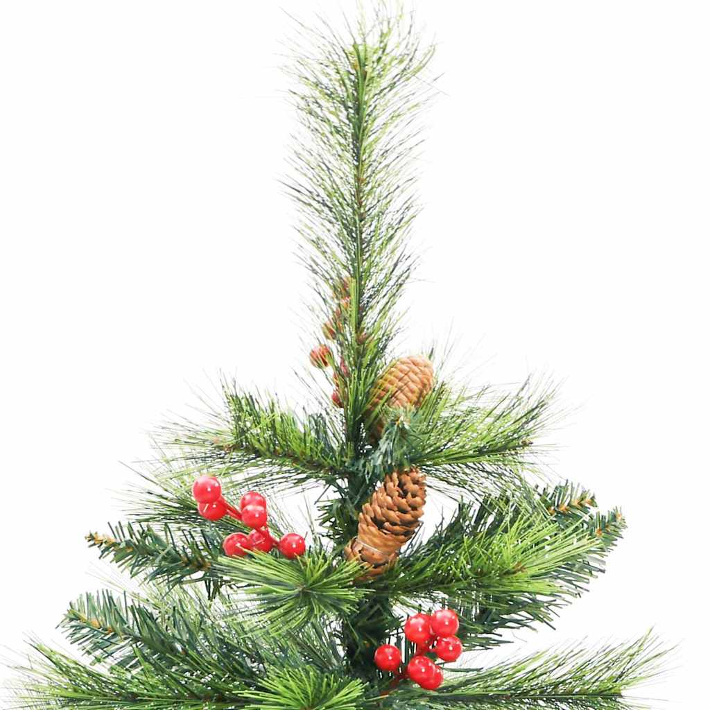 vidaXL Artificial Christmas Tree 150 LEDs Warm White PVC and Metal - Green - 150 cm - 45824
