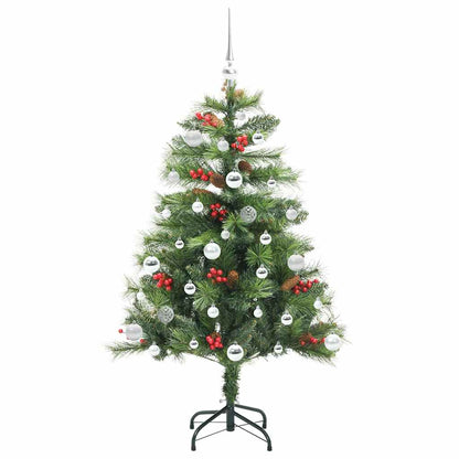 vidaXL Artificial Christmas Tree 150 LEDs Warm White PVC and Metal - Green - 150 cm - 45824