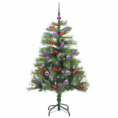 vidaXL Artificial Christmas Tree 150 LEDs Warm White PVC and Metal - Green - 150 cm - 45827