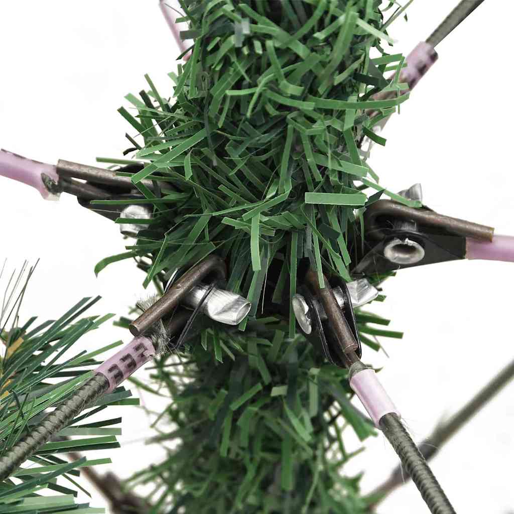 vidaXL Artificial Christmas Tree 150 LEDs Warm White PVC and Metal - Green - 150 cm - 45840
