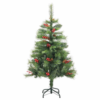 vidaXL Artificial Christmas Tree 150 LEDs Warm White PVC and Metal - Green - 150 cm - 45840