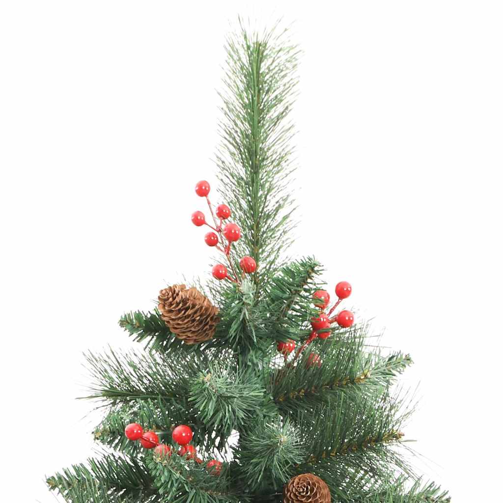vidaXL Artificial Christmas Tree 300 LEDs Warm White PVC and Metal - Green - 210 cm - 45854