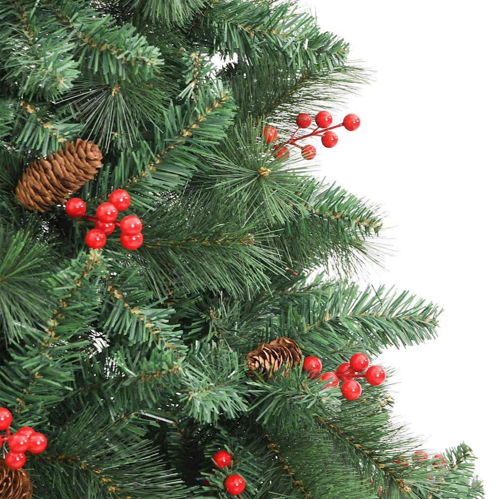 vidaXL Artificial Christmas Tree 300 LEDs Warm White PVC and Metal - Green - 210 cm - 45866