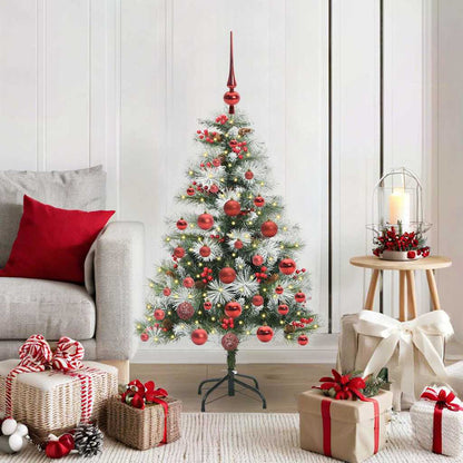 vidaXL Artificial Christmas Tree Green and white 120 cm