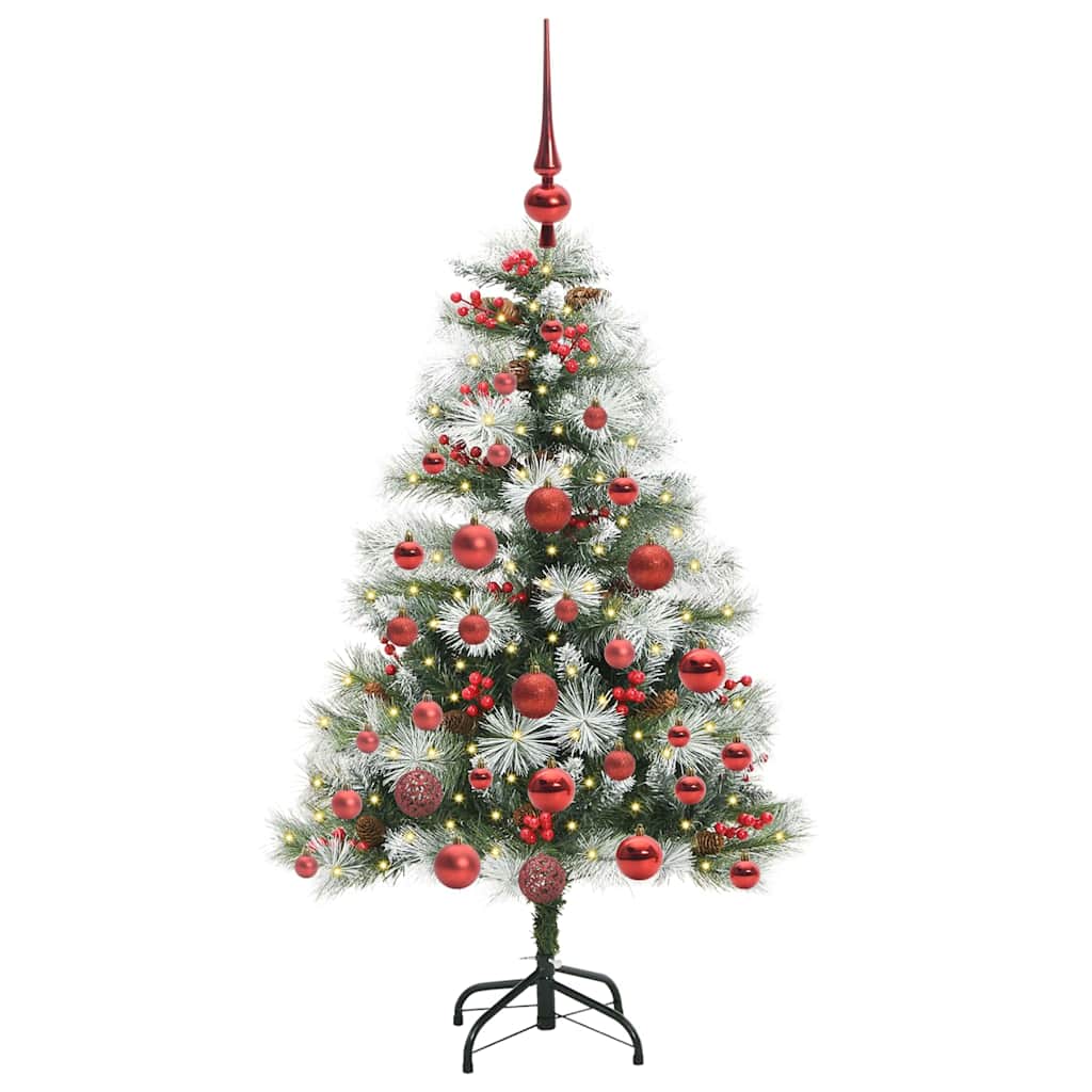 vidaXL Artificial Christmas Tree Green and white 120 cm