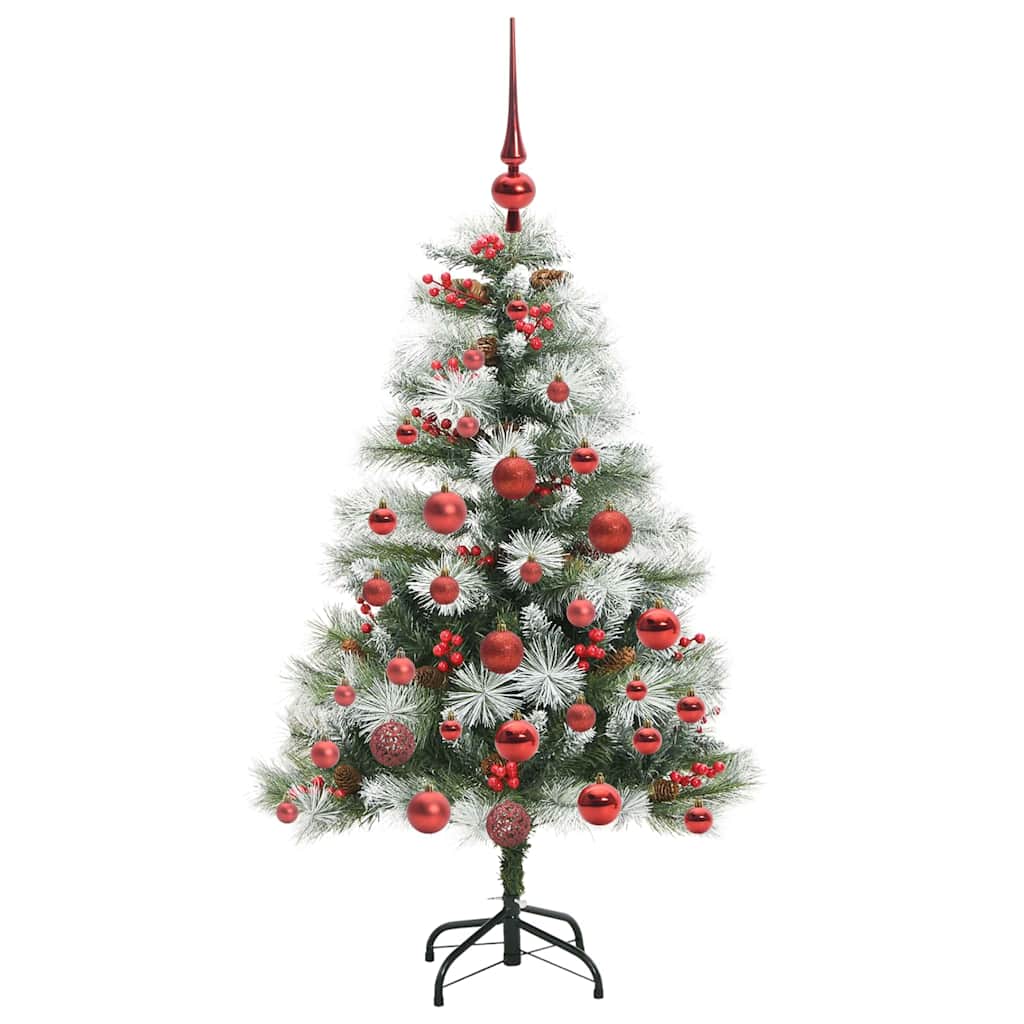 vidaXL Artificial Christmas Tree Green and white 120 cm