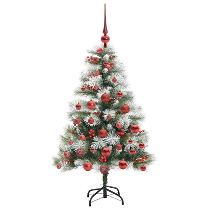 vidaXL Artificial Christmas Tree Green and white 120 cm