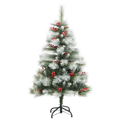 vidaXL Artificial Christmas Tree Green and white 120 cm