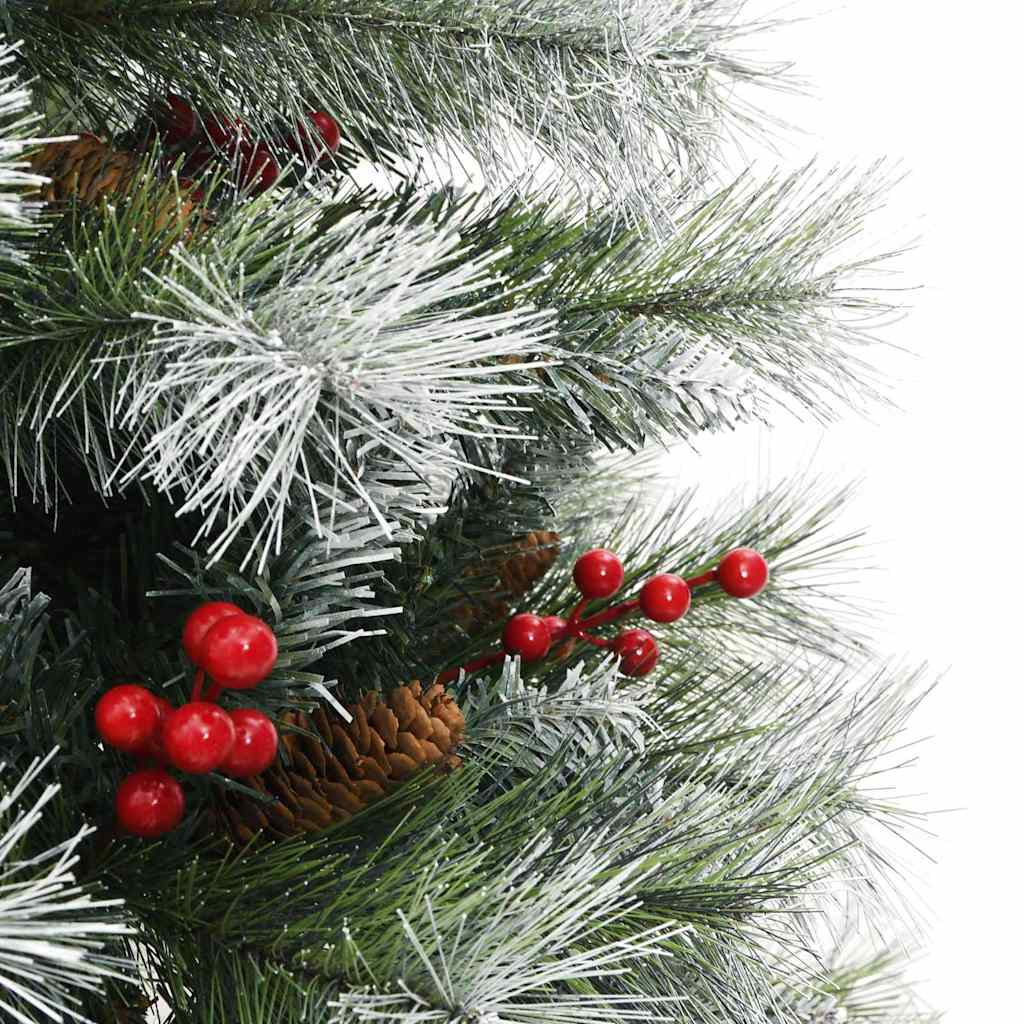vidaXL Artificial Christmas Tree Green and white 120 cm - 45906