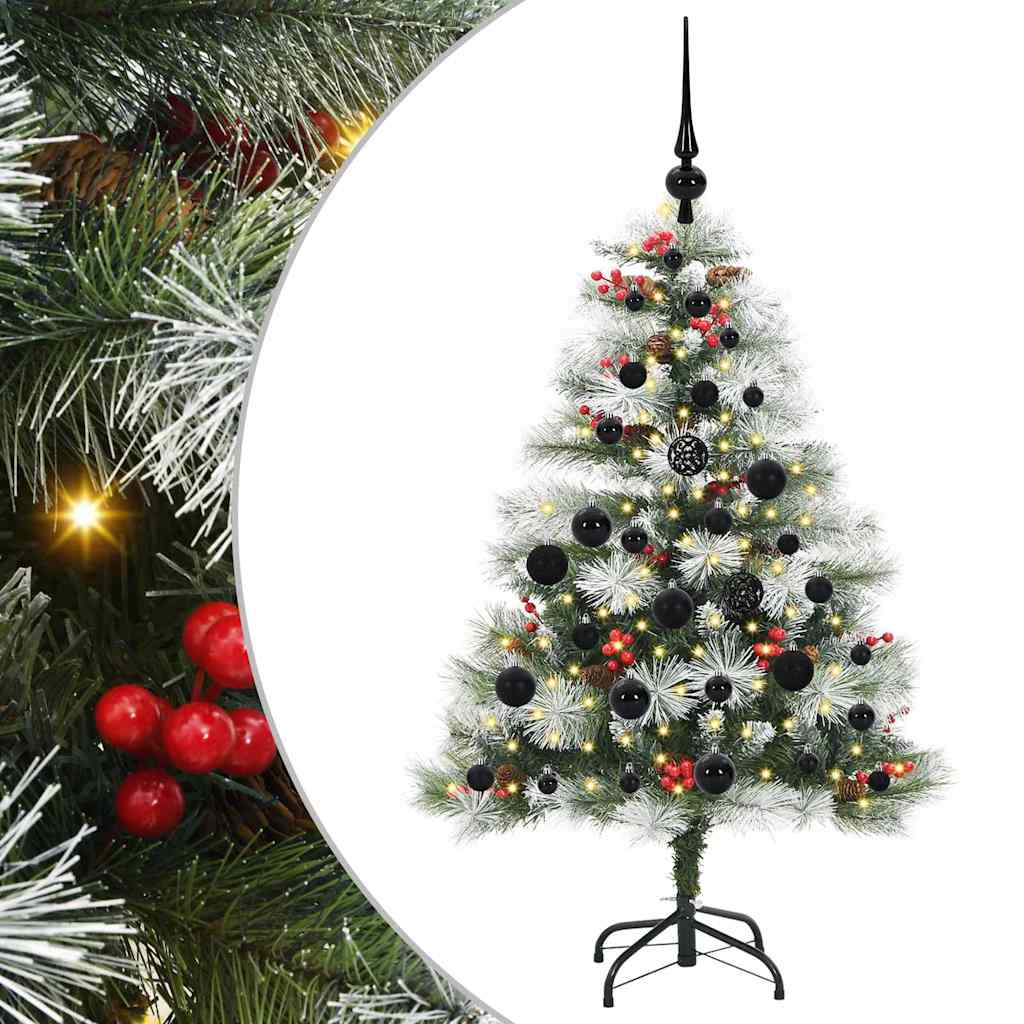 vidaXL Artificial Christmas Tree Green and white 120 cm - 45906