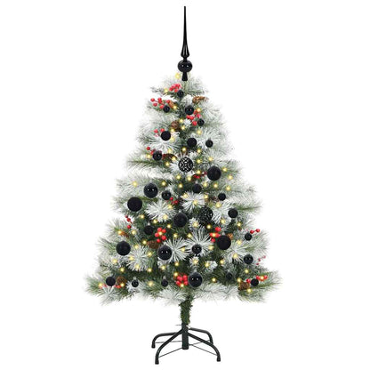 vidaXL Artificial Christmas Tree Green and white 120 cm - 45906