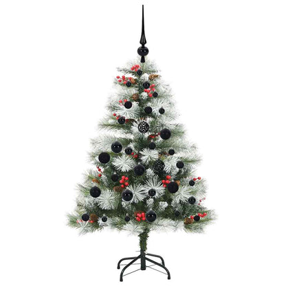 vidaXL Artificial Christmas Tree Green and white 120 cm - 45906