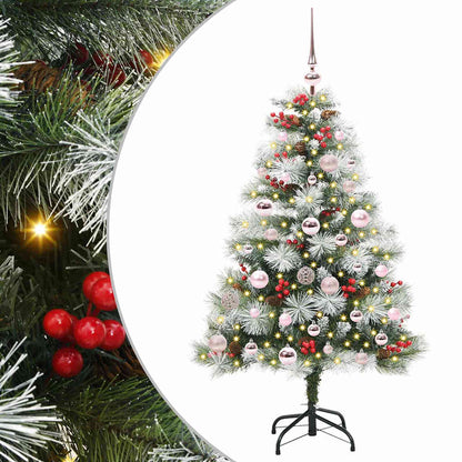 vidaXL Artificial Christmas Tree Green and white 120 cm - 45913