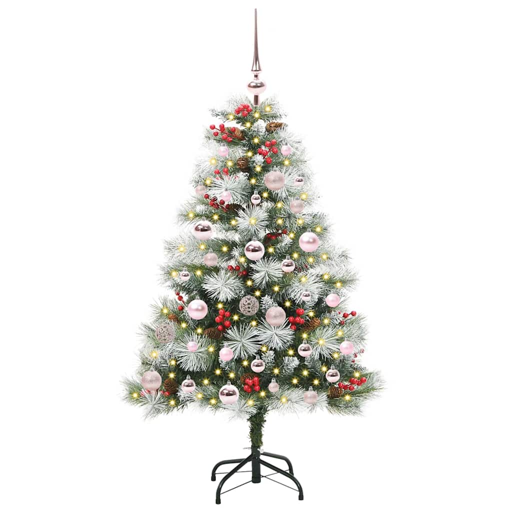 vidaXL Artificial Christmas Tree Green and white 120 cm - 45913