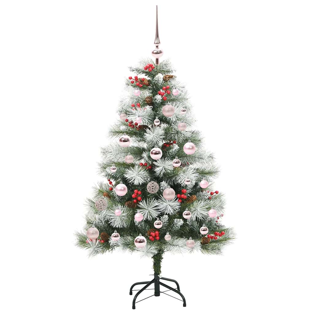 vidaXL Artificial Christmas Tree Green and white 120 cm - 45913