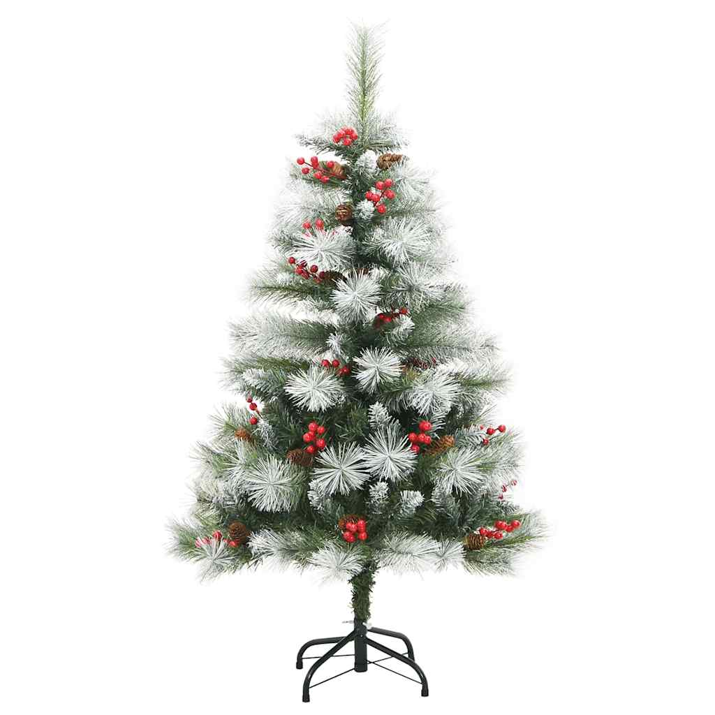 vidaXL Artificial Christmas Tree Green and white 120 cm - 45913