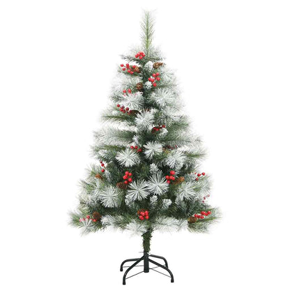 vidaXL Artificial Christmas Tree Green and white 120 cm - 45913