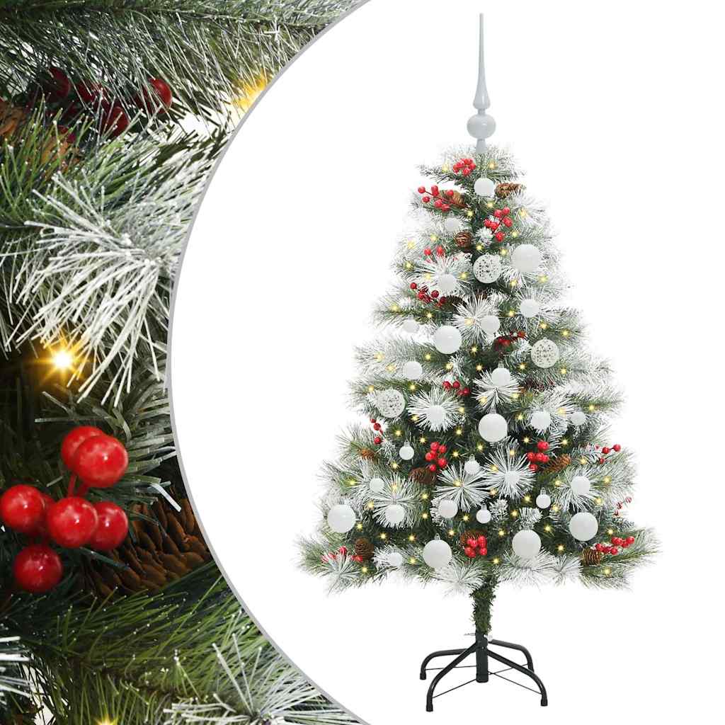 vidaXL Artificial Christmas Tree Green and white 120 cm - 45924