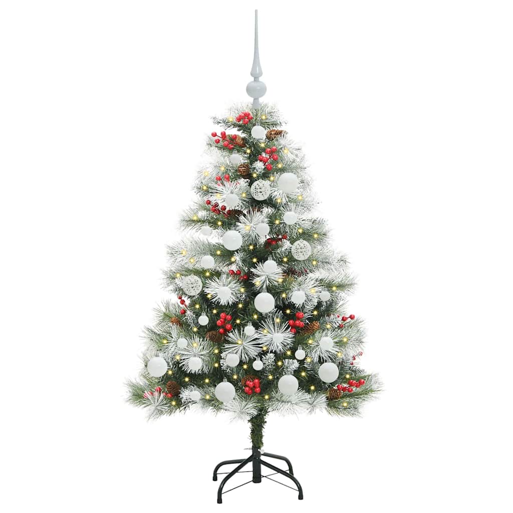 vidaXL Artificial Christmas Tree Green and white 120 cm - 45924