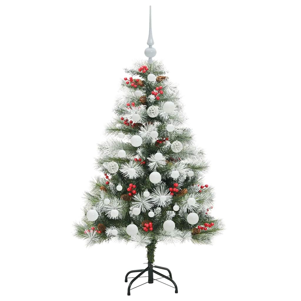 vidaXL Artificial Christmas Tree Green and white 120 cm - 45924