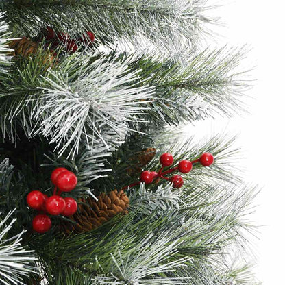 vidaXL Artificial Christmas Tree Green and white 120 cm - 45933