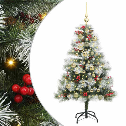 vidaXL Artificial Christmas Tree Green and white 120 cm - 45933